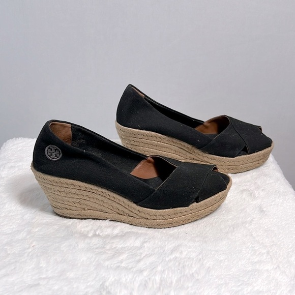 Tory Burch Filipa Black Canvas Espadrille size 9 - Picture 4 of 12